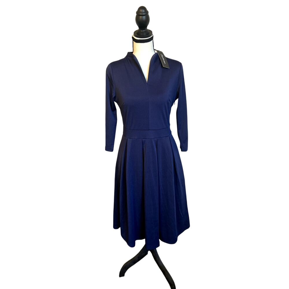 NWT Zattcas Navy Dress, size Medium